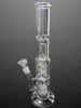 Glass Water Bong With Double Filters Smoking Pipe Hookah Oil Dab Rig Tobacco Accessories