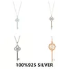 Tf Products 925 Sterling Silber Vollbohrschlüssel-Halskette Schlüsselbeinkette Kurzes Halsband für Frauen Edlen SchmuckNHFI271F8136826