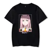 Chéri dans le Franxx Anime Harajuku zéro deux fille imprimé T-shirt haut pour femme été à manches courtes T-shirt Chic femme T-shirt Y0629