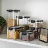 Verzegelde pot Transparante Plastic Huishoudelijke Keuken Spice Food Grade Nut Thee Storage Grain Storages Box215K