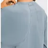L-124 Moletons de ajuste relaxado Camisa de ioga respirável Moletons com capuz de secagem rápida Camisetas esportivas para treino casual Camisas de manga comprida Corrida Roupas de ginástica