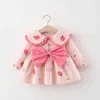 2021 Autumn Newborn Baby Girls Cute Bow Dress for Baby 1st Birthday Princess Dresses Toddler Girl Clothes Infant Clothing G1129