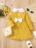 Baby Flounce Sleeve Peter-pan Collar Bow Front Dress SHE