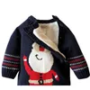 Babbo Natale Inverno Neonato nato Neonate maschi Pagliaccetti Vestiti Natale Bambino Spazzolato Addensare Tute 210429