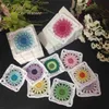 Wedding Decoration Coasters Handmade Crochet Cup Pad Hook Flower Cotton Doilies Square Table Mat 9cm Shooting Props 30pcs/lot 210817