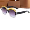 0086 Luxury Designer bee logo sunglasses brand designer women men fashion style big 3mix colors square frame sun glasses driving goggle glas