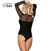 Comeondear sexy corpo para mulher manga longa teddy laço terno preto macacão mujer 5xl terno feminino macacão rb80372 220226