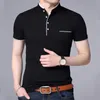 新しいブランドポロ衣料ジムタイトTシャツメンズフィットネスTシャツhommeスタンドカラーTシャツ男性マスキュリーナクロスフィットサマートップ