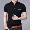 New Brand polo Abbigliamento Palestre T-shirt attillata Mens Fitness Tshirt Homme Stand Collar T Shirt Uomo Masculina Crossfit Summer Top