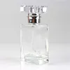 2021 30 ml en verre transparent et noir recharge pulvérisation rechargeable bouteilles de parfum Automzier en verre contenant cosmétique vide pour voyager