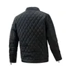 Mode män vinter varm motor windbreaker grid jacka kappa höst casual outwear slim tjocka jackor parkas 211214