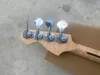 Custom 4 Cordes Flamed Maple Neck Fingerboard Guitare Basse Électrique Matériel Chrome