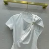 여자 티셔츠 2022SS 여름 고품질 여성 캐주얼 면화 소매 여성 패션 티 탑 2 컬러 ddxgz2v 6.16