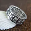 Fashion Simple Abacus Spinner Ring for Women Men Jewelry Engagement Anniversary Gift 2021 Style Stainless Steel Wedding Band