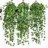 Konstgjorda murgröna lövverk gröna blad falska hängande emalation blomma vinstockar rotting bröllopsfest trädgård dekor väggmonterad leverans sn5437