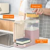 Liquid Soap Dispenser 2-in-1 Sponge Drain With Pump Wipe Arrangement Rack Dish Towel Hanger Kitchen Storage Holder