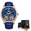 腕時計Lige 2021自動メカニカルウォッチメンズTourbillonスポーツファッションビジネスメンズウォッチReloj Automatico de Hombre