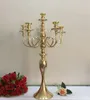 Golden 5 Heads 3 Arms Candelabra Candle Holders Table Wedding Centerpieces Party Event Candlesticks Home Decoration sea ship ZZB903714636