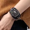 Wristwatches Arrive O.T.SEA Brand Unique Skull Quartz Punk Watches Luxury Leather Sports Watch Relogio Masculino 1831-8