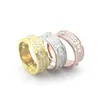 Stal tytanowa pełna z diamentowymi pierścionkami miłosnymi dla kobiet mężczyzn pary biżuterii Anel Cuubic Crironia Wedding Pierścienie Zespoły Bague Femme Jewe2889596