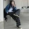 Pantalones de Pierna Ancha Para Mujer, Ropa de Calle Elegante de Cintura Alta, Combina Con Todo, Moda Urbana, Harajuku, Q0801