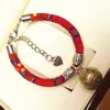 Collier de chien de compagnie à la main pour animaux de compagnie à la main chat cuivre Bells Teddy Ethnic Wind Collier Bijoux 13 Styles 5 tailles