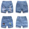 Abbigliamento per bambini Jeans Pantaloncini di cotone estivi Vestiti casual per neonato Ragazzi Cartoni animati Pantaloni di jeans per bambini2-8Y 210723