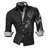 Jeansian vestido de moda masculina camisas casuais botão para baixo manga longa fino ajuste designer z001 branco2 x0611306p
