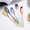 Spoon Measuring 2 In 1 Stainless Steel Creative Tea Ice Cream Dessert Spoons Bar Restaurant Kitchen Dinner Tableware 5 Colors