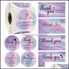 Greeting Event Festive Party Supplies Home & Gardengreeting Cards 50Pcs Thank You For Supporting My Small Business 500Pcs 1.5Sticker Labels