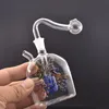 Nouveaux tuyaux d'eau de bang de brûleur à mazout de dauphin avec le tube de silicone de tuyau de brûleur à mazout en verre de Pyrex épais de 10mm pour fumer