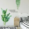 Stickers muraux feuilles vertes pour chambre salon enfants bricolage Art décalcomanies porte murales florales décor à la maison