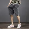 Plus Size 5XL 6XL 7XL heren gestreepte korte jeans zomer mode geavanceerde stretch casual denim shorts broek mannelijk merk 210716