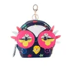 Cartoon Eule Form Schlüsseltasche Designer Kinder PU Leder Geldbörsen Schlüsselring Beutel Schlüsselbund Reißverschluss Geldbörse Münztaschen Rucksack Umhängetasche Anhänger Charms Kopfhöreretui G66BRX9