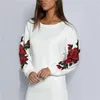 Moletons femininos moletons moletons femininos de manga longa Bordado de moletom floral com jumper pullover tops capuz para mulheres