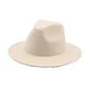 Fedora Cappello Donne Wide Brim Autunno Autunno Solido Abito Formale Delle Donne da sposa Cammello Nero Bianco Fedora Aelted Aelted Jazz Sole Cappelli Cappello da sole