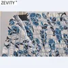 Zevity Women Fashion Floral Print Lace Crochet Stitching Midi Skirt Faldas Mujer Kvinna Elastisk Hög midja Boho QUN786 210621