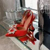Designer de alta qualidade senhoras stiletto saltos amina sandálias altos saltos vestido sapatos muaddi, cristal rebites letras únicas em vários estilos A7