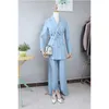 Plus Size Ladies Temperament Trouser Suit 2-piece Autumn and Winter Professional Wear High Quality Female 210527