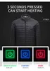 Men Heate Jacket Winter Warm USB Electric Heating Vest Smart Thermostat Hooded Heated Clothes Waterproof Padded Coat 211214