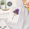 Valentin blommor hälsningskort fest favor gypsophila Torkad handskriven välsignelse gåvor kort födelsedag bröllop inbjudningar DHL gratis leverans