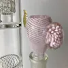 Hookah Bong 14mm 18mm jolie dans un bol en verre rose