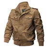 Plus Size Military Bomber Jacket Men Spring Autumn Casual Multi-pocket Pilot Jackets Male Army Cargo Flight Mens M-6XL 210928