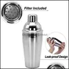 Tools Barware Kitchen, Dining Bar Home & Garden Kitchen Tool Stainless Steel Cocktail 550Ml Mixer Wine Martini Drop Delivery 2021 Zrfck