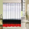 Art Design White Black Red Shower Curtain For Kid Who Love Science Home Decor Water Resistant Polyester Fabric Hooks Curtains
