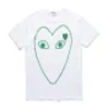 wholesale Best Quality Hot HOLIDAY Red Blue Heart Play Polka Dot With Upside Down Heart T-Shirt (White)