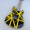 、Kram Professional Performance Eddie Van HalenギターYellowSliped Black Electric Guitar 6文字列