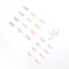 Faux Ongles 24pcs Taro Purple Nail Patch Colle Type Amovible Long Paragraphe Mode Manucure Gagner Du Temps TEEA889 Prud22