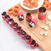 12pcs/set Stainless Steel Biscuit Vegetable Fruit Cutters Baking Moulds Mini Cookie Stamp Mold for Kids Cooking Food Decoration JKKD2103