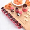 12 teile/satz Edelstahl Keks Gemüse Obst Schneider Backformen Mini Cookie Stempel Form für Kinder Kochen Lebensmittel Dekoration JKXB2103